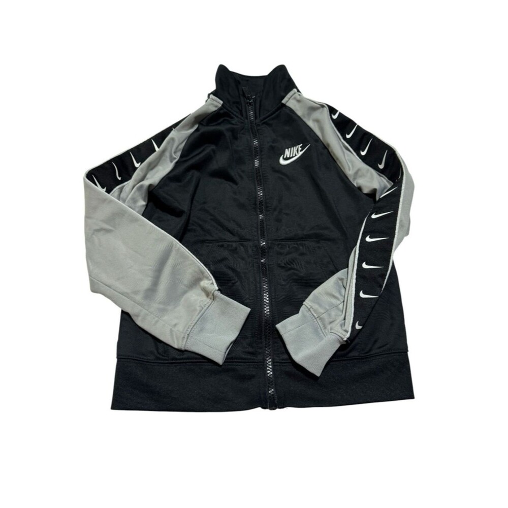 Nike Black Full Zip Athletic Track Jacket